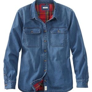 L.L. Bean Fleece Lined Denim Shirt Jacket
